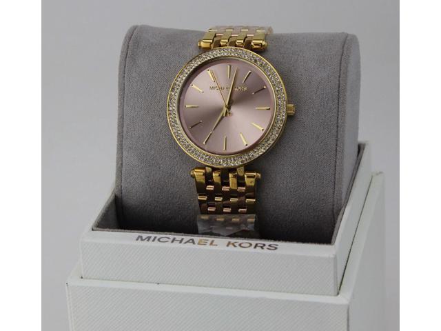 michael kors rose gold crystal watch