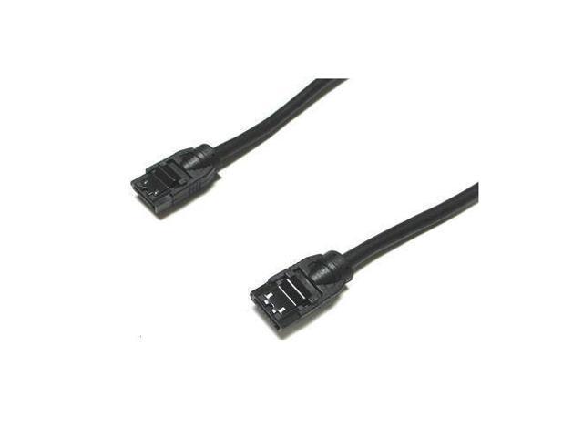 24inch SATA 6Gb//s Round Cable,180 to 90,Black,Metal Latch
