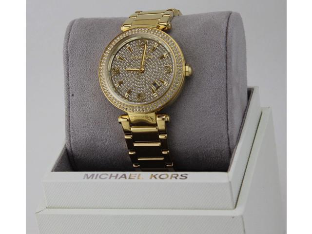 michael kors gold watch with crystals