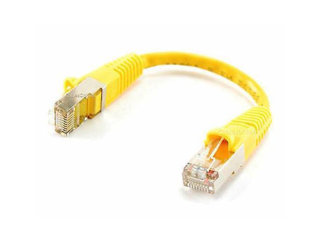 5-PACK 6/" Shielded CAT5e Network STP Ethernet RJ45 Patch Cable U-S000YL-5