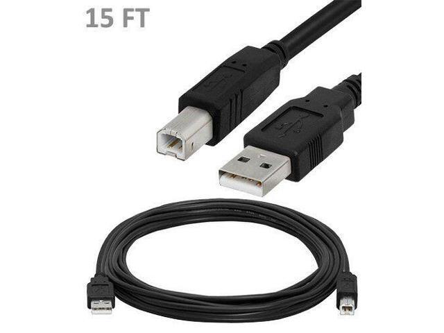 USB 2.0 A Male to A Male 15FT Cable Black