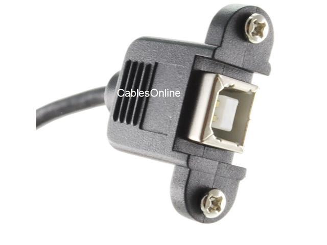 USB2-B501P 1.5ft USB-2.0 B-Female Panel Mount to Mini 5-Pin Male Cable
