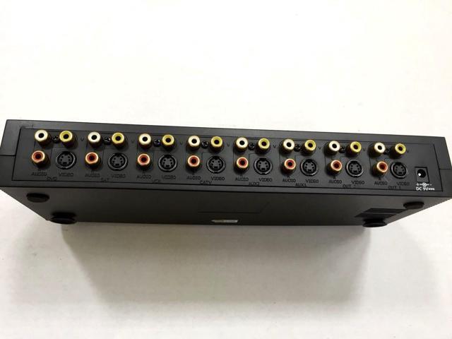 6 in 2 Out S-Video Audio Video Selector Switch w//REMOTE Control GOLD Plated RCA