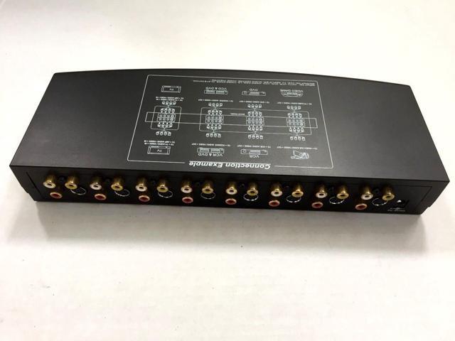6 in 2 Out S-Video Audio Video Selector Switch w//REMOTE Control GOLD Plated RCA