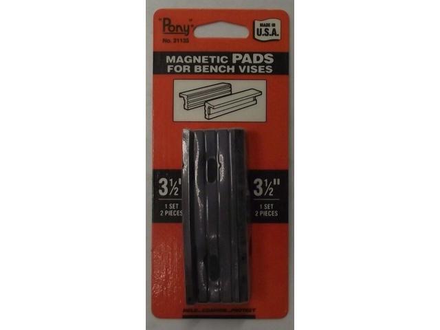 Pony Adjustable 31135 3 1 2 Magnetic Bench Vise Pads 1pr Usa