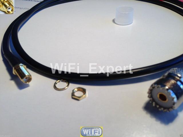 10 feet UHF SO239 SO-239 female jack to SMA male plug Jumper pigtail cable RG58 