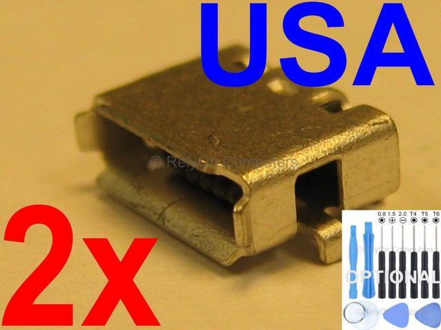 2 X New Micro USB Charging Sync Port Charger DELL Venue 7 T01C 3740 Tablet USA