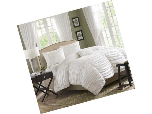 Madison Park Delancey Queen Size Bed Comforter Set White