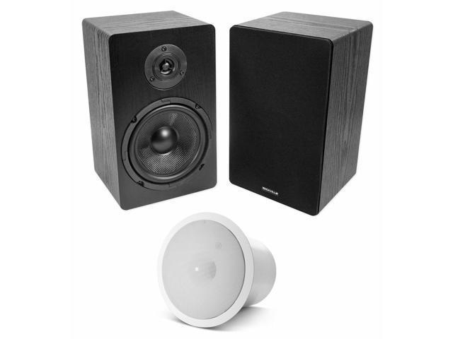 2 Black 6 5 Home Bookshelf Speakers W Kevlar Woofers Jbl In