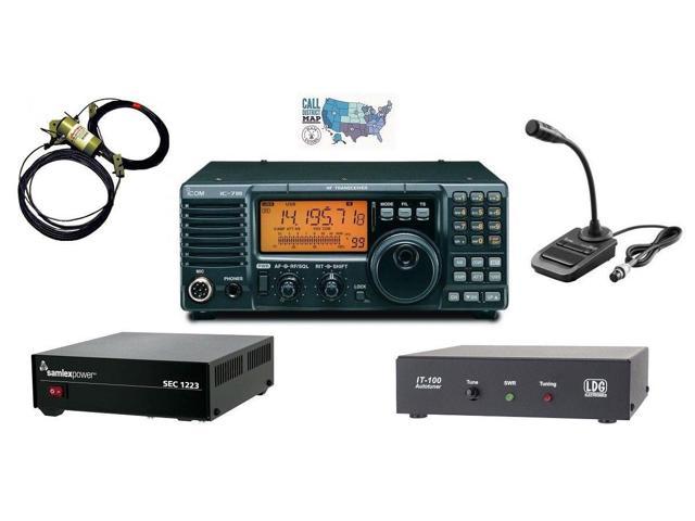 Icom Ic 718 100w Hf Radio W Desk Mic 23a Psu Auto Tuner