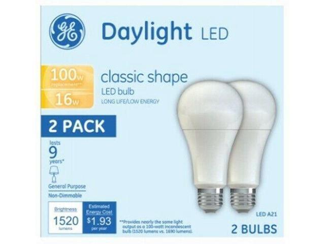Part 21227 G E Lighting Ge 2 Pack Led16a10k Dl 2pk 16w 2 Pack Led16a10k Dl 2pk 16w