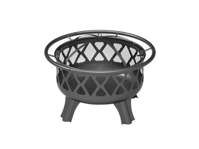 Hampton Bay Wood Burning Fire Pit Outdoor 30 Inch Round Steel