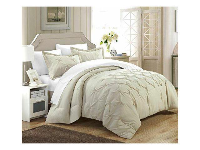 New 3 Piece Luxury Veronica Pinch Pleat Pintuck Duvet Cover Set