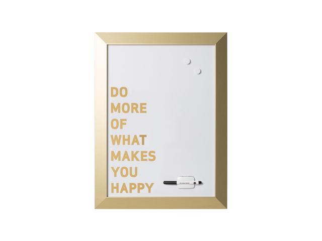 Photo 3 of Magnetic Dry-Erase Quote Board, "DO MORE..." Quote, Gold Metallic Frame, 18" X 24",