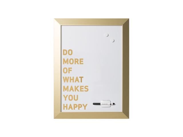 Photo 1 of Magnetic Dry-Erase Quote Board, "DO MORE..." Quote, Gold Metallic Frame, 18" X 24",