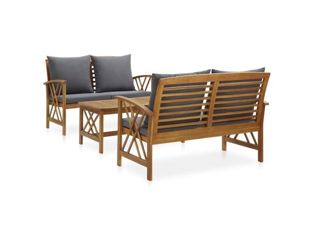 wooden garden lounge set