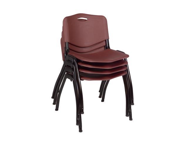 Photo 1 of 'M' Stack Chair (4 pack)- Burgundy