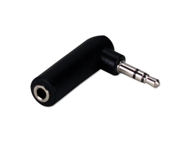 Qvs 3 5Mm Mini Stereo Male To Female Right Angle Audio Adaptor Newegg Com