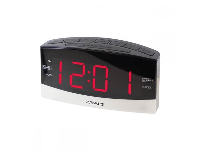 Craig Electronics Dual Alarm Clock Radio With Bluetooth 1 8 Led Display Cr41806bt Newegg Com Craig Electronics Dual Alarm Clock, Dual Alarm Clock