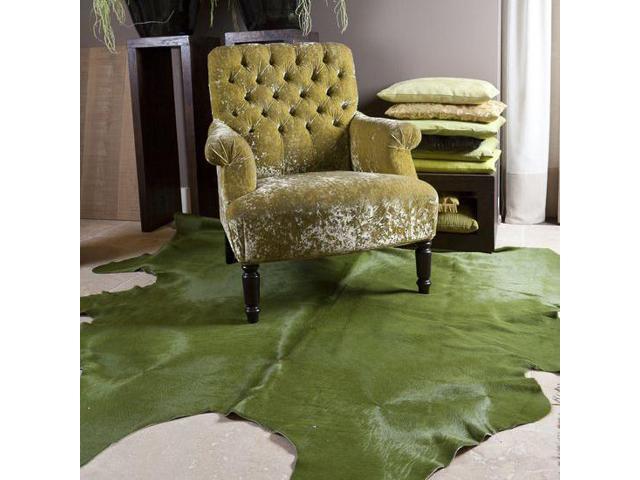 Pergamino Green Cowhide Rug 7 X 6