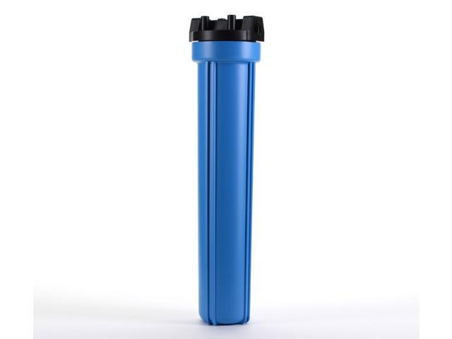 Photo 1 of Hydronix Water Filter Housing 20" RO, Whole House, Hydroponics - 3/4" Ports, Blue Body