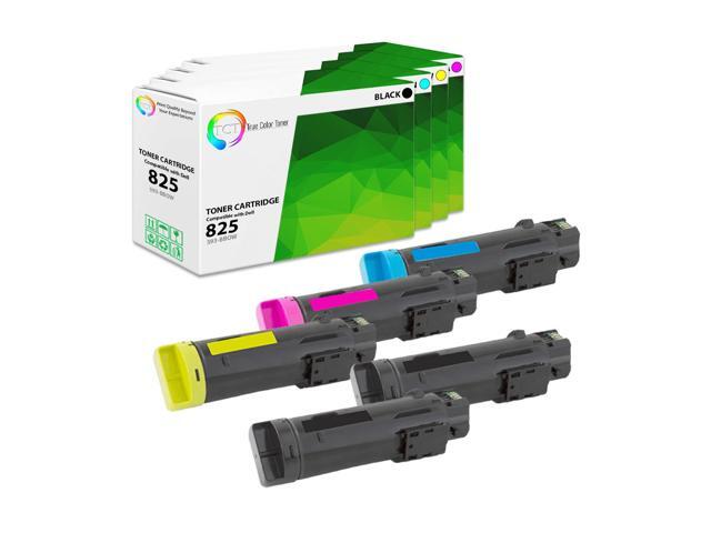 TCT Premium Compatible High Yield Toner Cartridge Replacement for Dell C2660DN C2665DNF Printers 4 Pack Black 593-BBBU, Cyan 593-BBBT, Magenta 593-BBBS, Yellow 593-BBBR