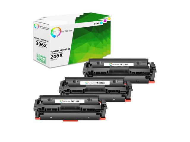 True Color Toner 206X Color Toner Cartridge 3 Pack - Premium Compatible ...