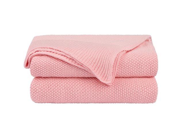 100 Cotton Knit Throw Blanket Solid Decorative Sofa Throws Soft Pink Knitted Blankets For Couch 50 X 60 Newegg 100 Cotton Knit Throw Blanket Solid Decorative Sofa Throws Soft Pink Knitted Blankets For Couch 50 X 60 Newegg