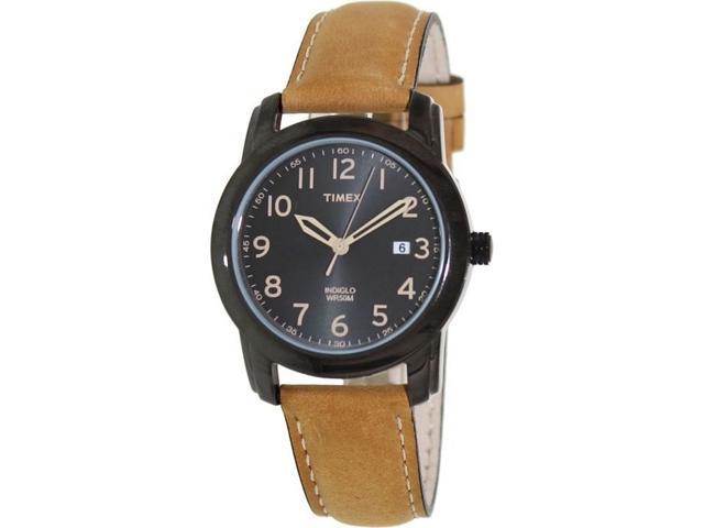 mens light brown leather watch