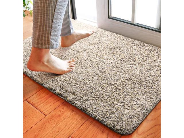 Delxo 24 X 36 Inch Magic Doormat Absorbs Mud Doormat No Odor Durable Anti Slip Rubber Back Low Profile Entrance Door Mat Large Cotton Shoe Scraper Pet