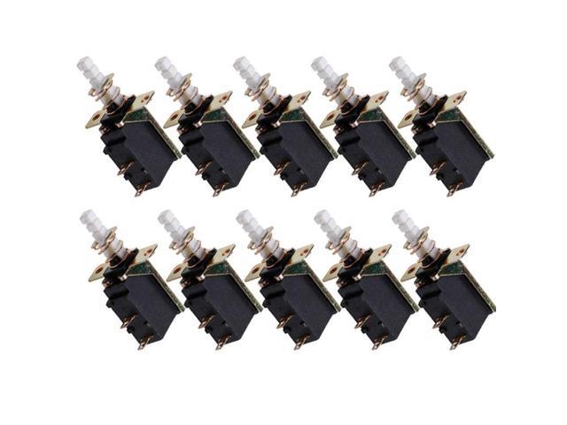 10 Pcs Latching SPST Push Button Power 2Pin Switch SW-3 Switches AC 250V 2A/8A 