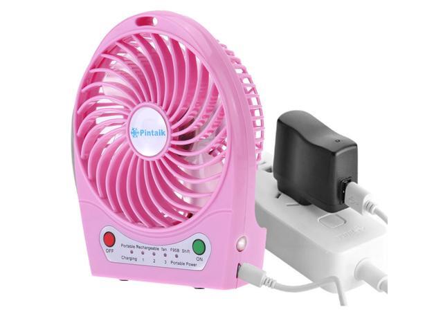 YANGYA Mini Handheld Fan USB Desk Portable Desktop Table Cooling Rechargeable Electric Fan for Home Office Travel Outdoor-Pink