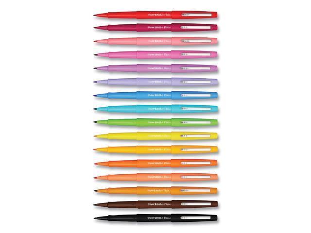 U Brands Fine Liner Felt Tip Pens, Assorted Colored Ink, 0.5mm, 24 Count