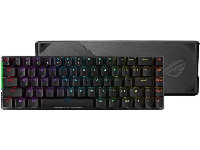 ASUS ROG Falchion Wireless 65% Mechanical Gaming Keyboard | 68 Keys, Aura Sync RGB, Extended Battery Life, Interactive Touch Panel, PBT Keycaps, Cherry MX Brown Switches, Keyboard Cover Case