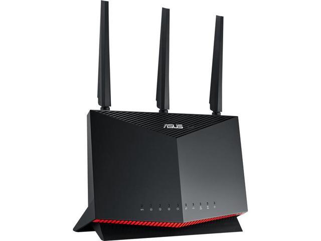 Asus RT-AX86S Wi-Fi 6 IEEE 802.11ax Ethernet Wireless Router - Dual Band - 2.40 GHz ISM Band - 5 GHz UNII Band - 4 x Antenna(1 x Internal/3 x External) - 712.50 MB/s Wireless Speed - 4 x Network