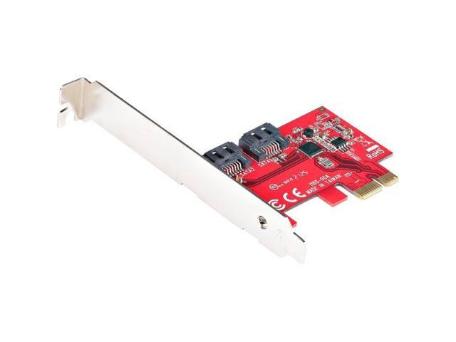 StarTech 2P6G-PCIE-SATA-CARD SATA PCIe Card, 2 Port PCIe SATA Expansion Card, 6Gbps SATA, PCI Express to SATA Adapter, Non-RAID, PCIe to SATA Converter