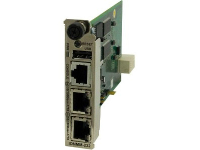 Transition Networks Management Module for the ION Chassis with a RS232 ...