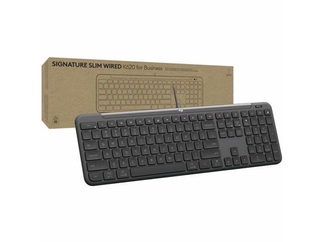 Logitech Signature Slim Wired K620 for Business, Full-Size Keyboard, Graphite