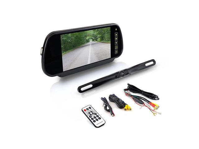 Pyle PLCM7400BT Bluetooth Backup Camera & Monitor System With 7 Mirror-Mount Display Screen