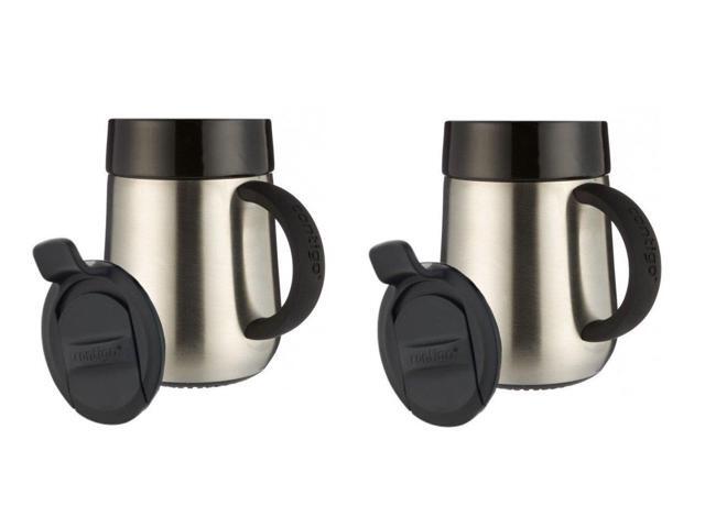 Contigo 14oz Anna Thermo Stainless Steel Black Ceramic Mug W Splash Proof Lid 2 Pack