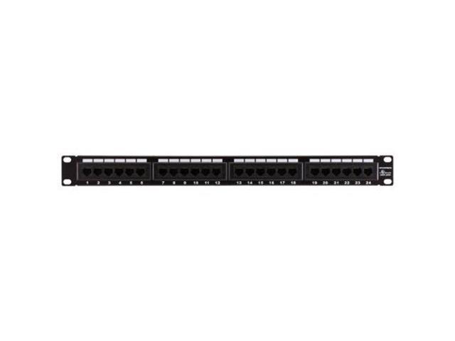 Monoprice 24-Port Cat6 Patch Panel, 110 Type (568A/B Compatible) Black ...