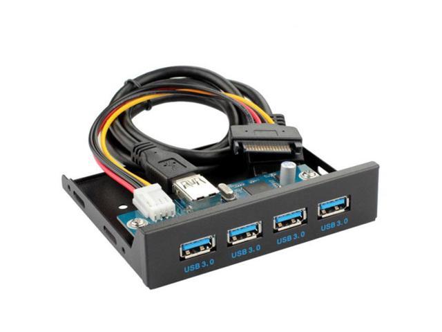 Cablecc USB 3.0 HUB 4 Ports Front Panel to Motherboard 20Pin Connector Cable for 3.5 Floppy Bay 