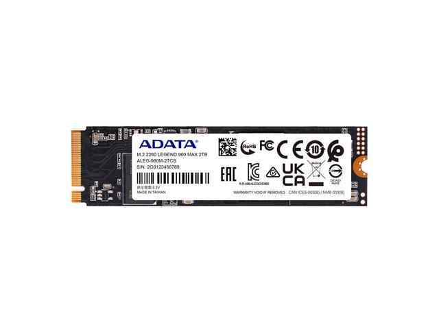 ADATA SSD 2TB PCIe Gen4x4 M.2 2280 LEGEND 960 MAXシリーズ ALEG