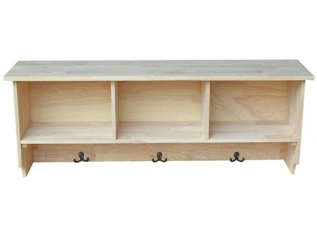 Js International Concepts Wall Shelf Storage Unfinished Wood Coat Rack Entryway Newegg Js International Concepts Wall Shelf Storage Unfinished Wood Coat Rack Entryway Newegg