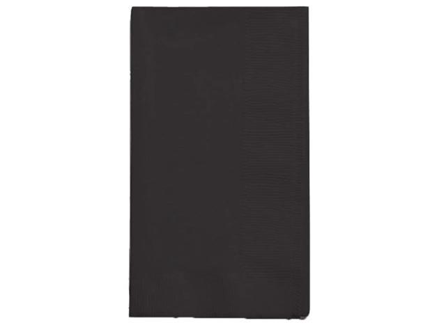 Creative Converting 67134B Touch of Color 2-Ply 50 Count Paper Dinner Napkins, Black Velvet