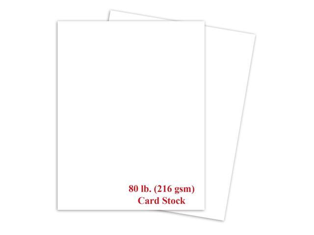 50 Sheets Silky Smooth White Cardstock for Inkjet & Laser Printers 8 1/2 x 11 - Heavyweight 80lb Cover 