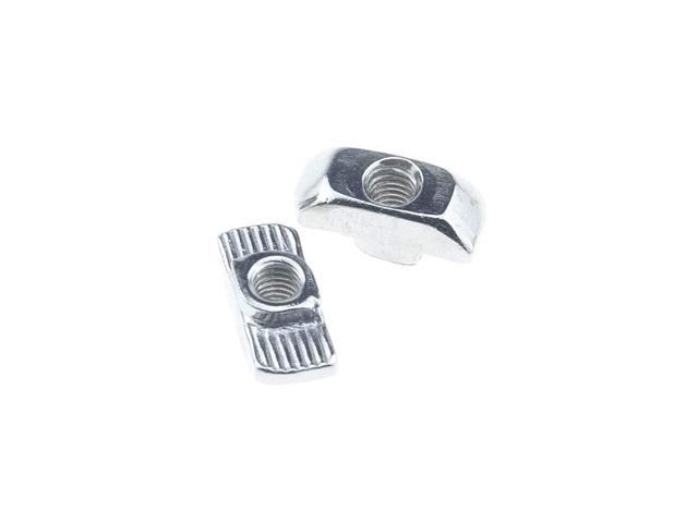 BINZZO Sliding T Slot Nuts 4040 Series M5 26 Pack T Nuts Carbon Steel Nickel Plated Half Round Roll in Sliding 8mm Slot Aluminum Profile Accessories for T Slot Aluminum Profile 40 x 40 Series 