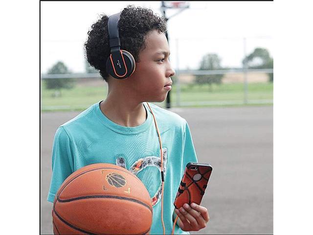 Black//Orange AILIHEN I35 Kid Headphones with Microphone Volume Limited Children Girls Boys Teen Lightweight Foldable Portable Wired Headset for School Airplane Travel Cellphones Tablets Smartphones