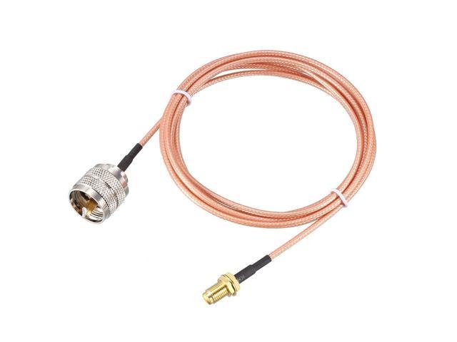 US MADE  RG-316 PL259 UHF male  to SMA male  RF Pigtail Coax Jumper Cable 50 ft 