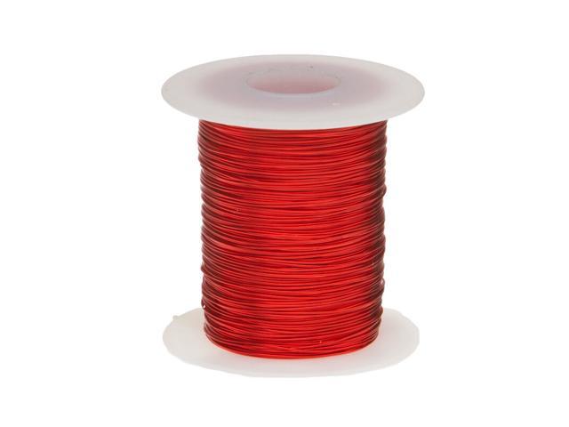 26 AWG Gauge Enameled Copper Magnet Wire 8 oz 640' Length 0.0168" 155C Red 